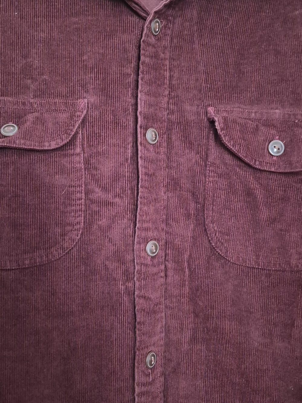 J. Crew Men's Classic Brown Burgundy Corduroy Button Down XL - Picture 8 of 8